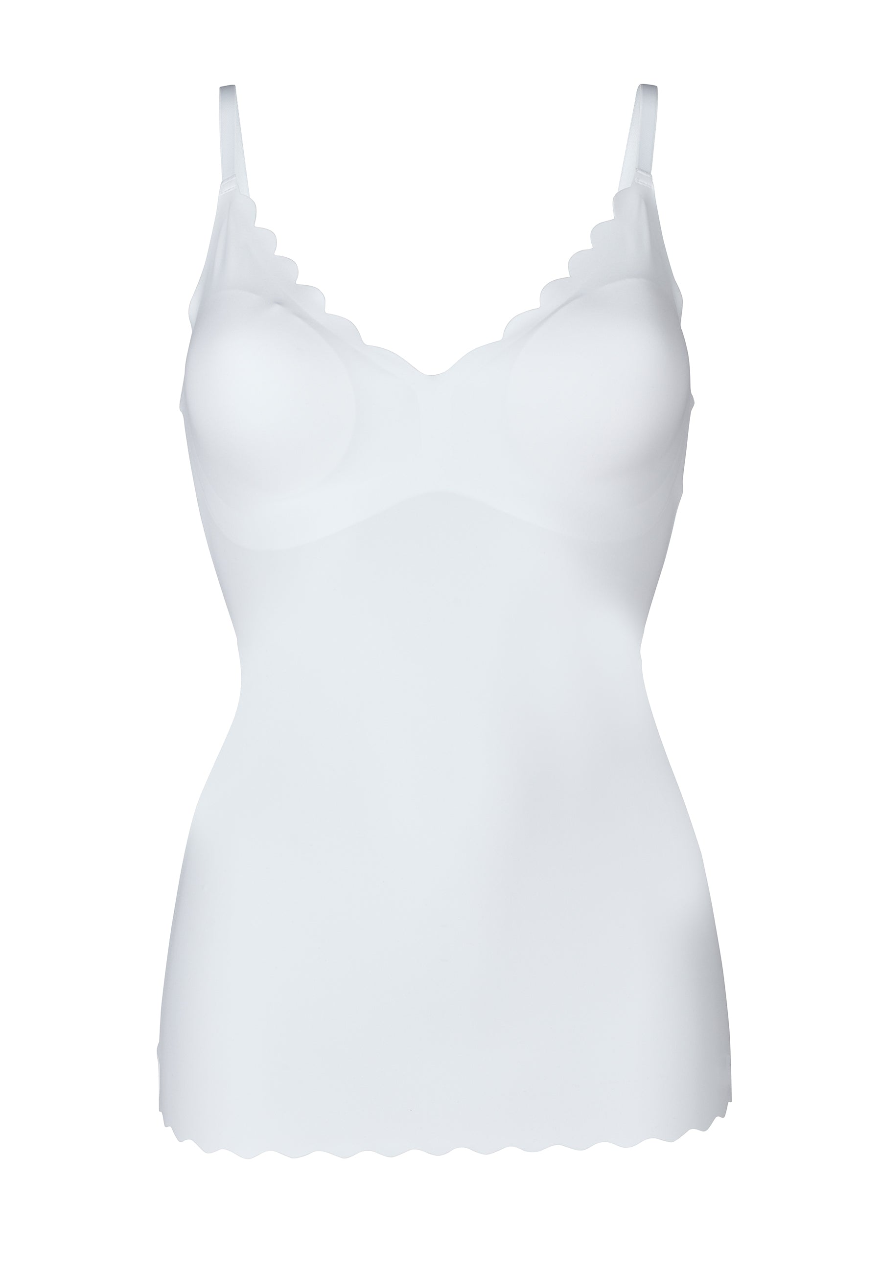 Skiny Damen Spaghettishirt herausnehmbare Pads Micro Essentials (White)
