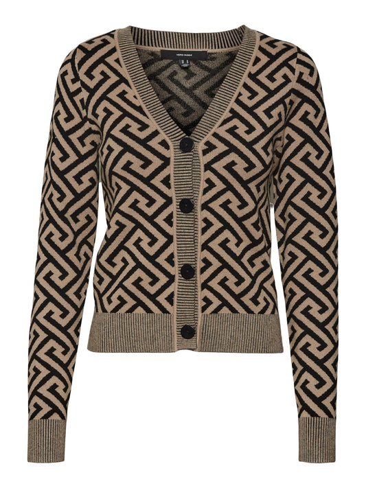 Vmaria Ls V-neck Cardigan (Black/w Si)