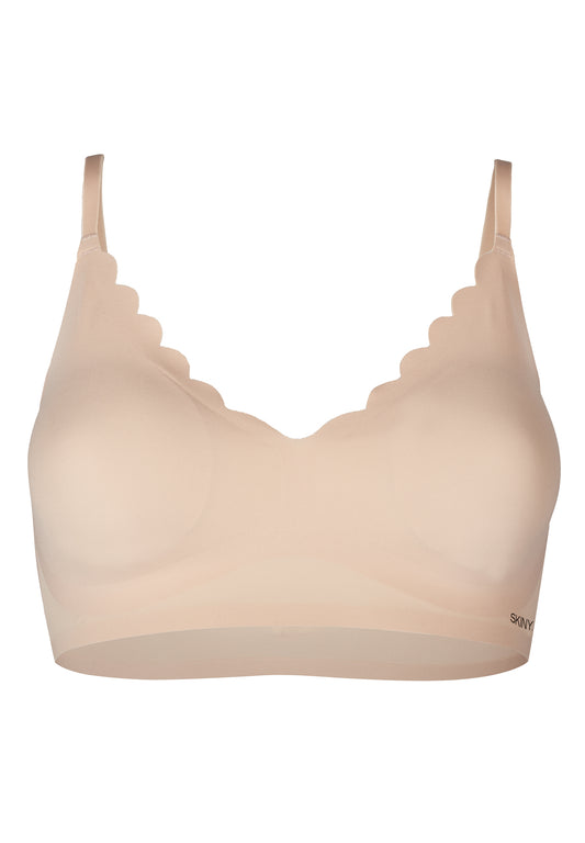 Skiny Damen Bustier herausnehmbare Pads Micro Essentials (Beige)