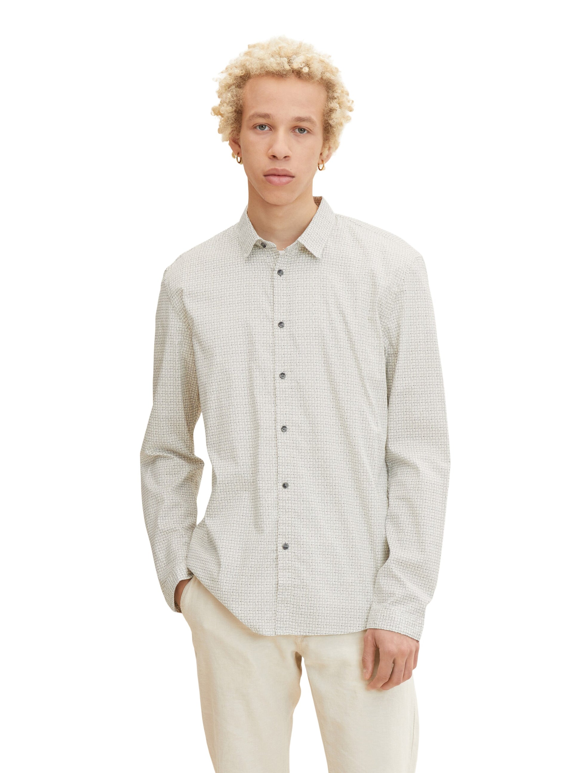 fitted printed shirt (Creme Scratche)