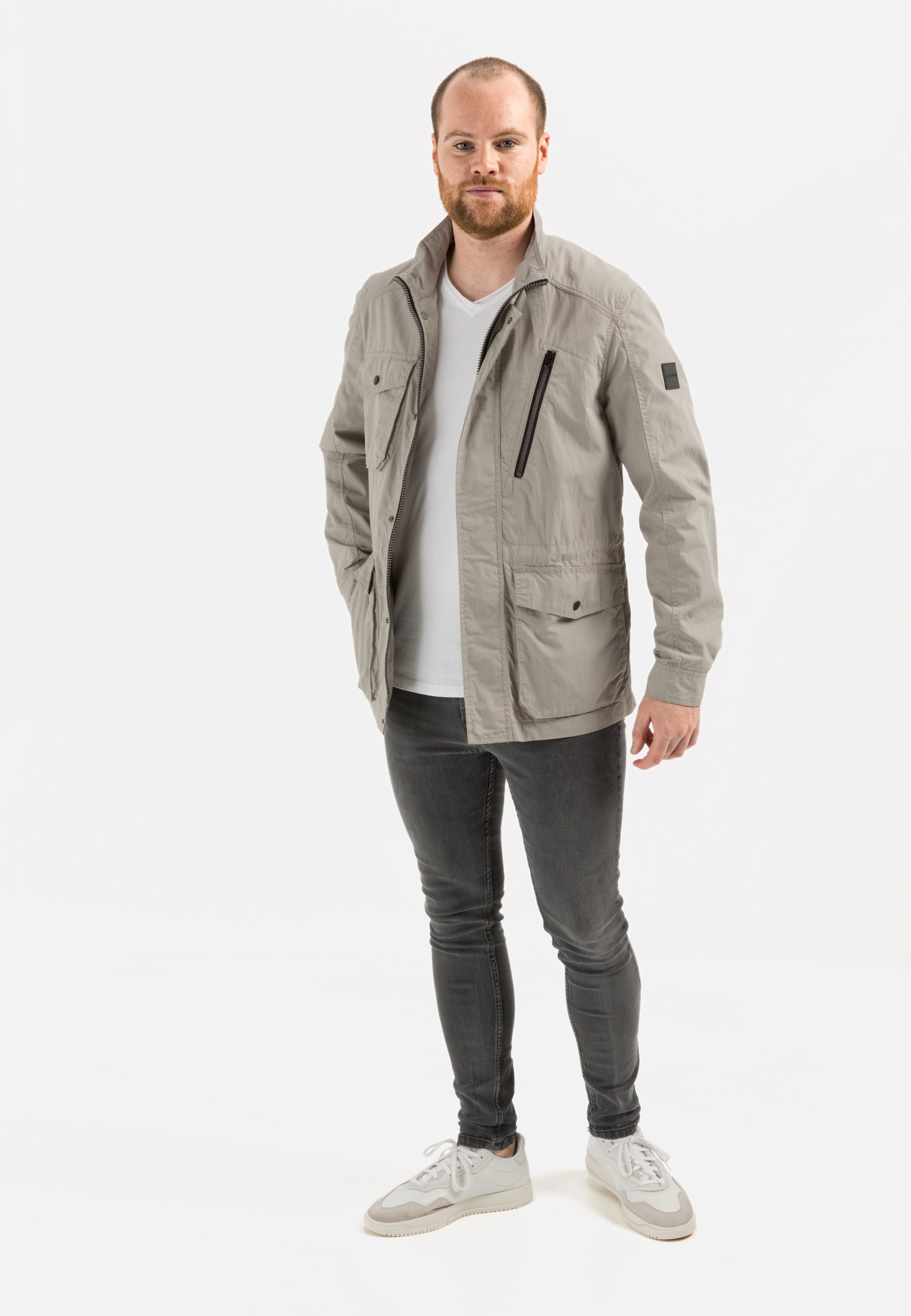 Calamar Fieldjacket Aus Baumwolle (Steingrau)