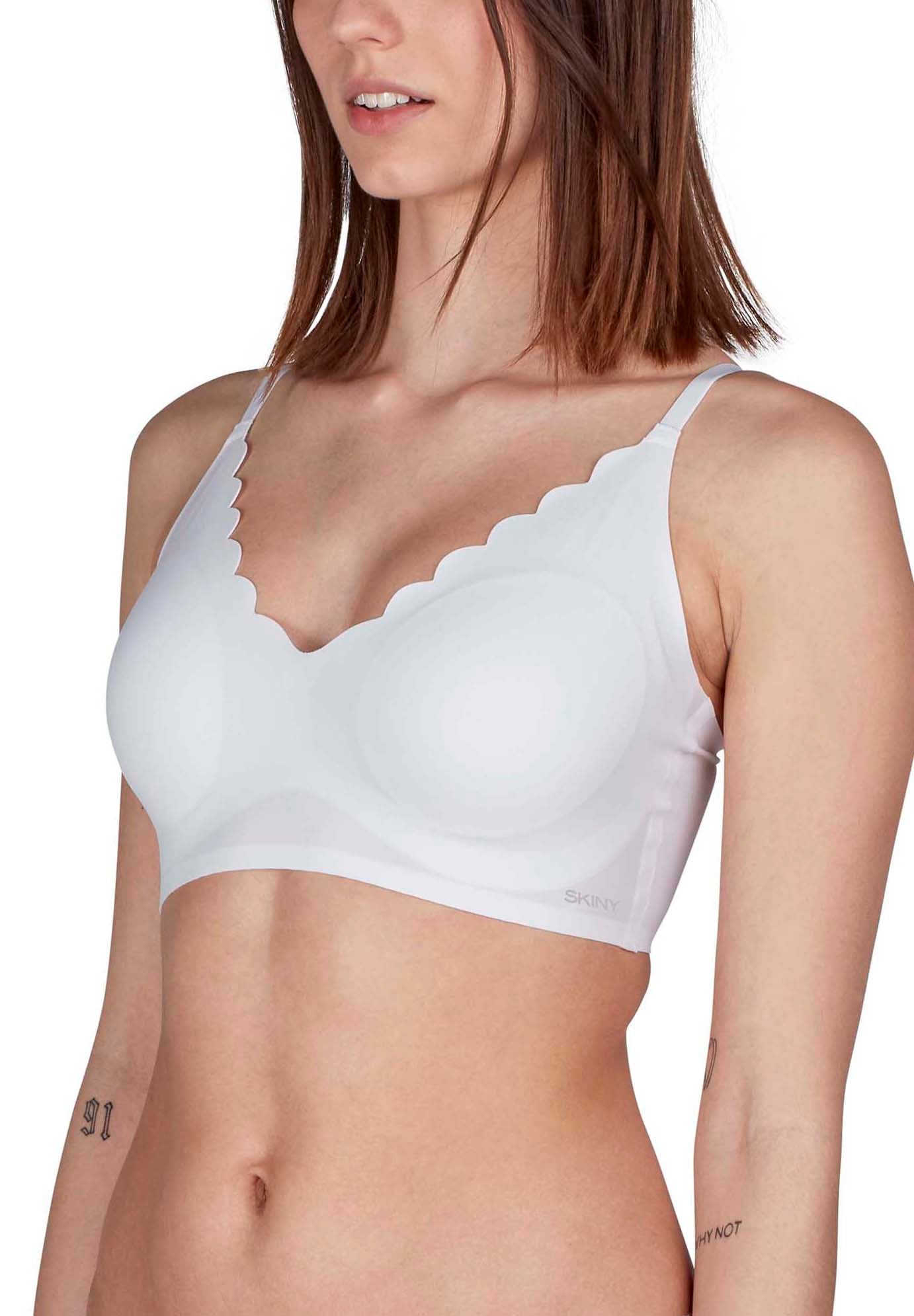 Skiny Damen Bustier herausnehmbare Pads Micro Lovers (White)