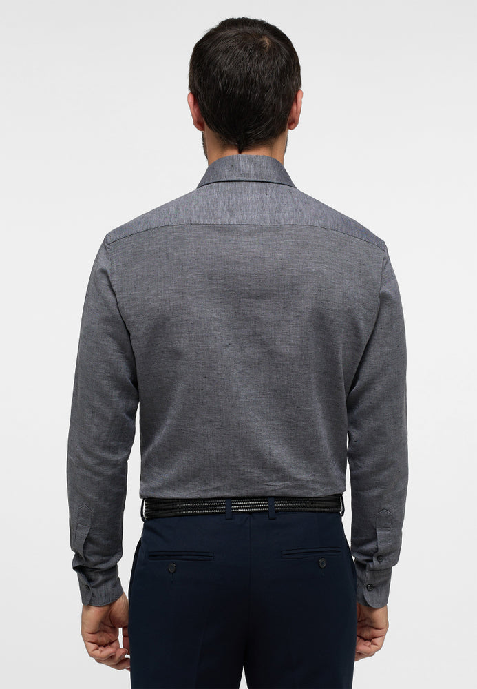 ETERNA unifarbenes Soft Tailoring Shirt MODERN FIT (Schwarz)