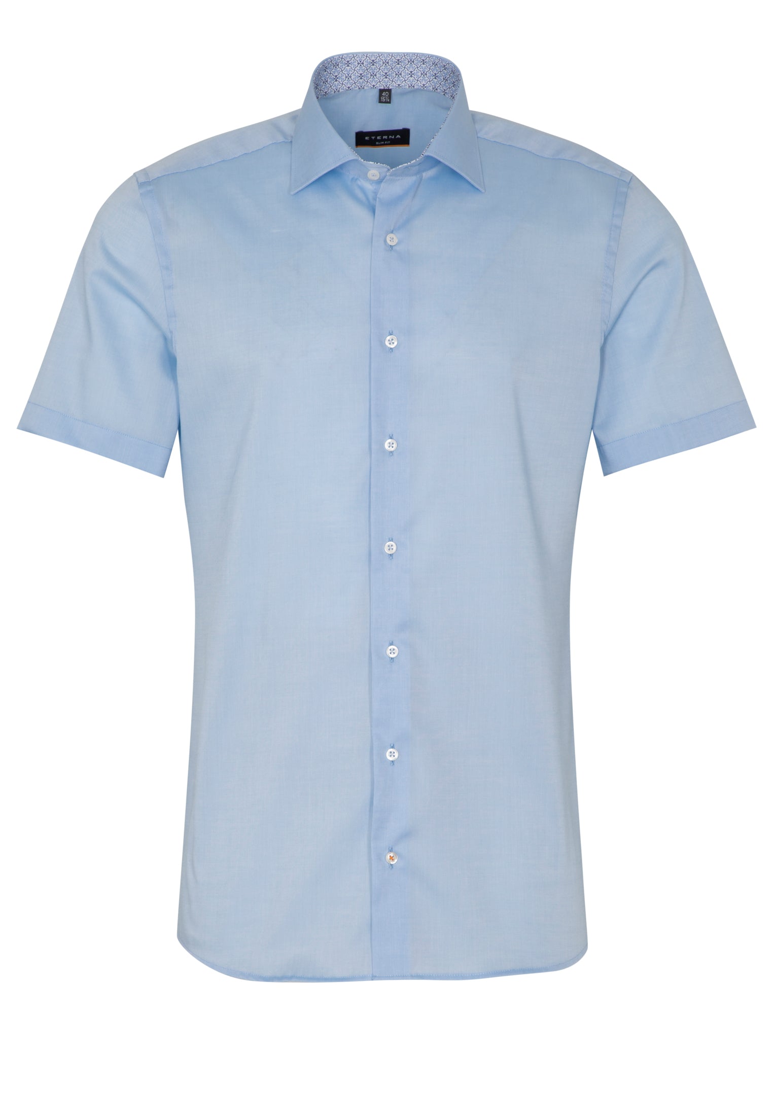Eterna Kurzarm Hemd Slim Fit Pinpoint (Hellblau)