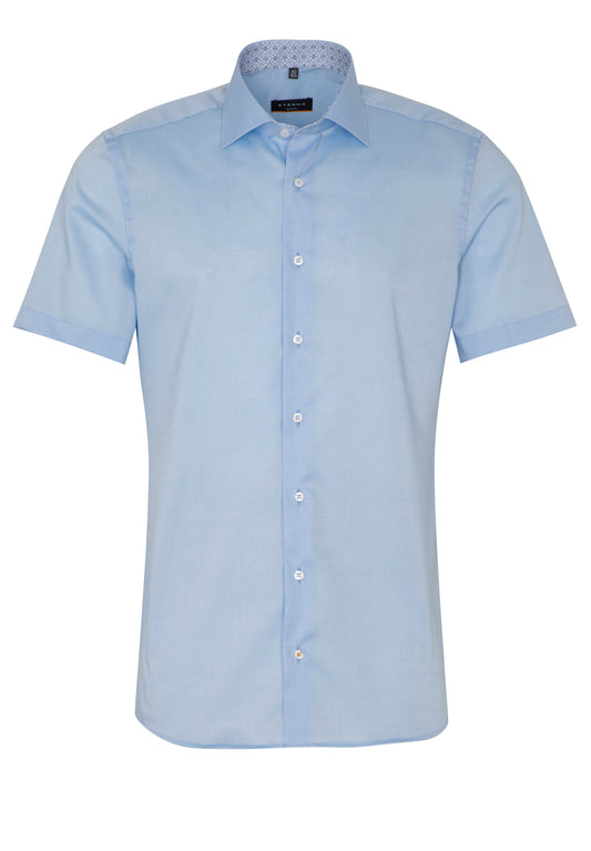 Eterna Kurzarm Hemd Slim Fit Pinpoint (Hellblau)