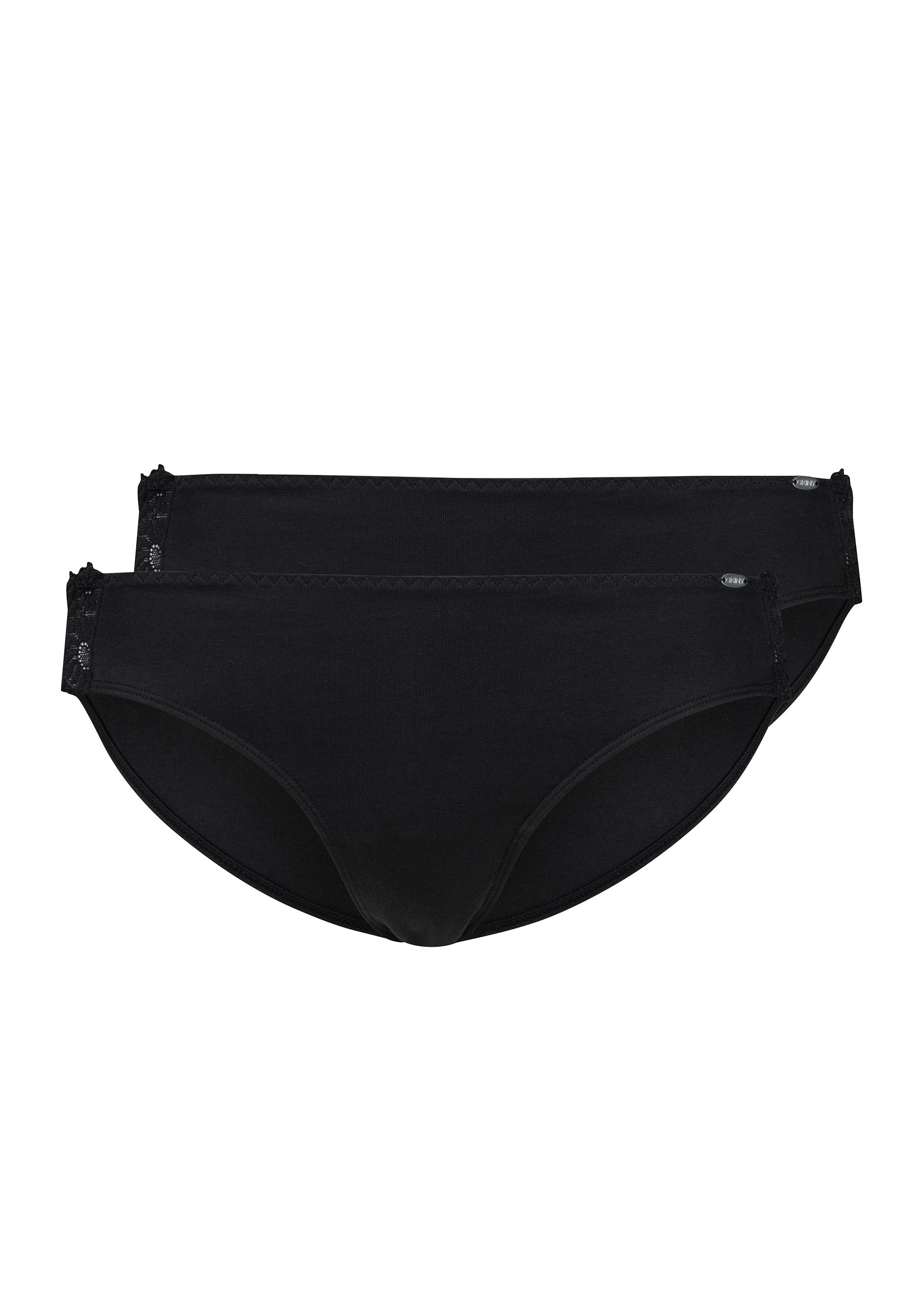 Skiny Every Day In CottonLace Multipack Damen Rio Slip 2er Pack (Black)