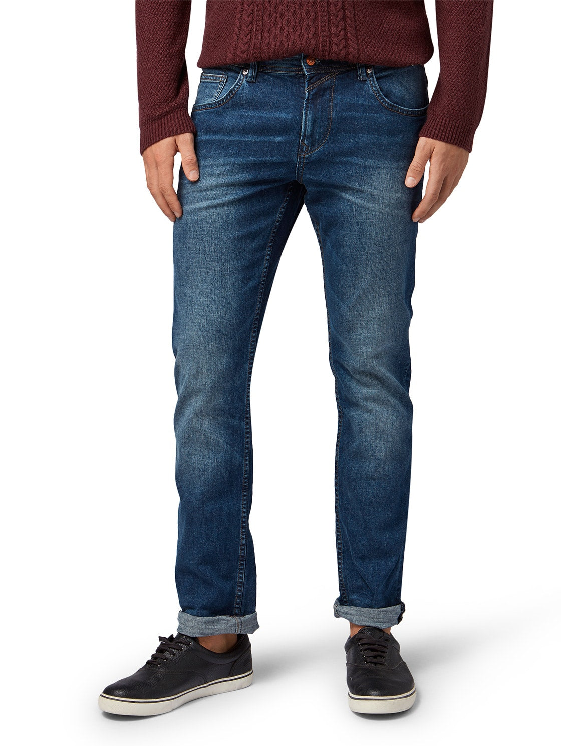 straight AEDAN blue denim (Mid Stone Wash)
