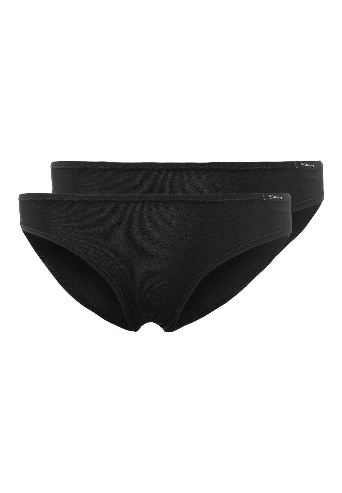 Skiny Damen Rio Slip 2er Pack Advantage Cotton (Black)