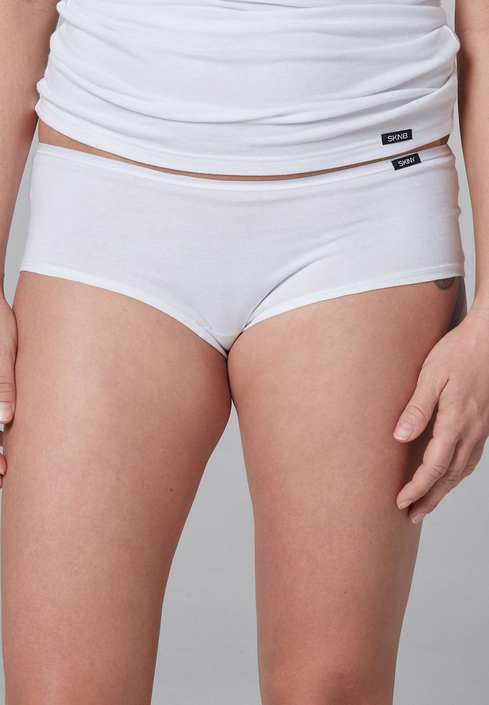 Skiny Damen Panty 2er Pack Advantage Cotton (White)