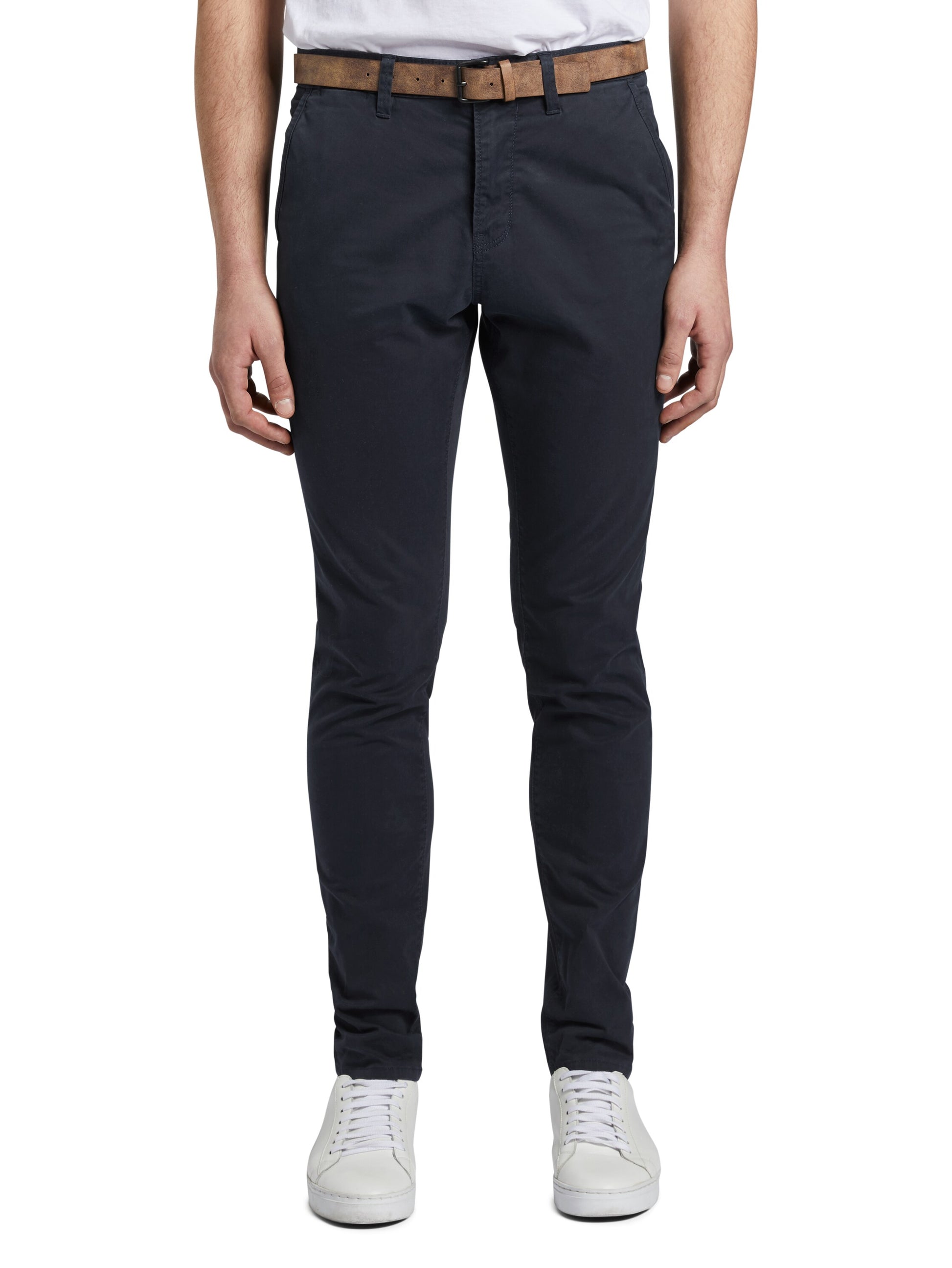 Slim Chino with belt (Sky Captain Bl)