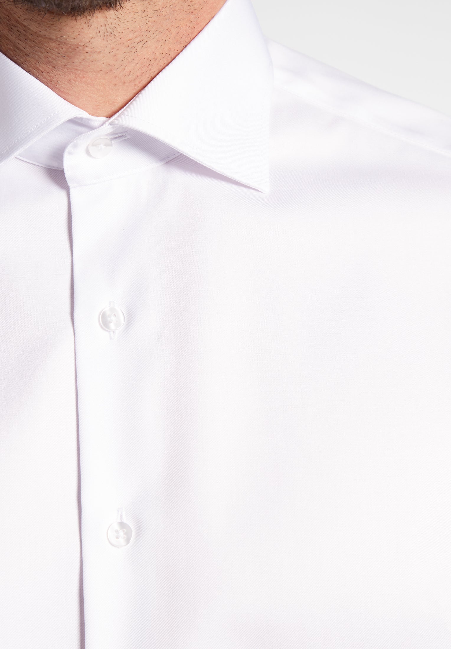 Eterna Langarm Hemd Modern Fit Cover Shirt Twill (Weiss)