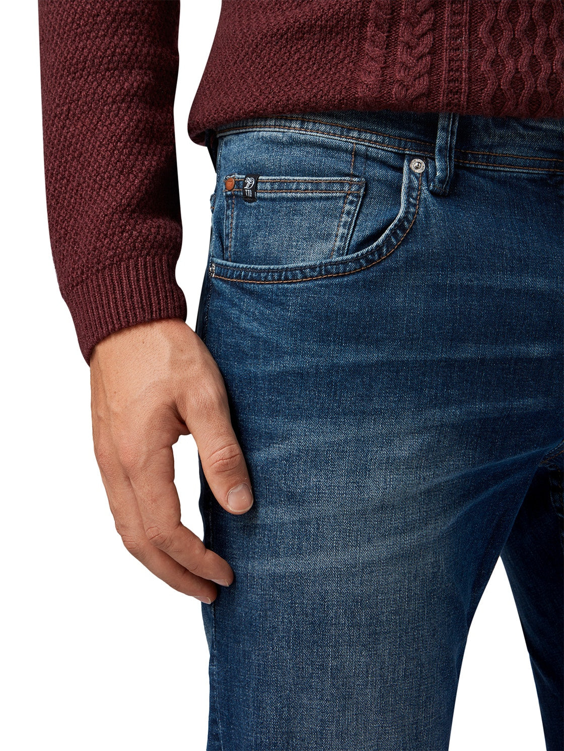 straight AEDAN blue denim (Mid Stone Wash)