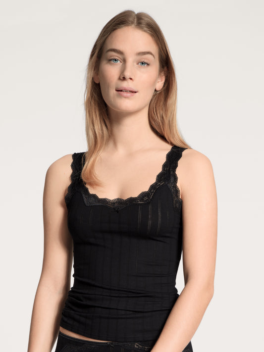 DAMEN Top ohne Arm (Schwarz)