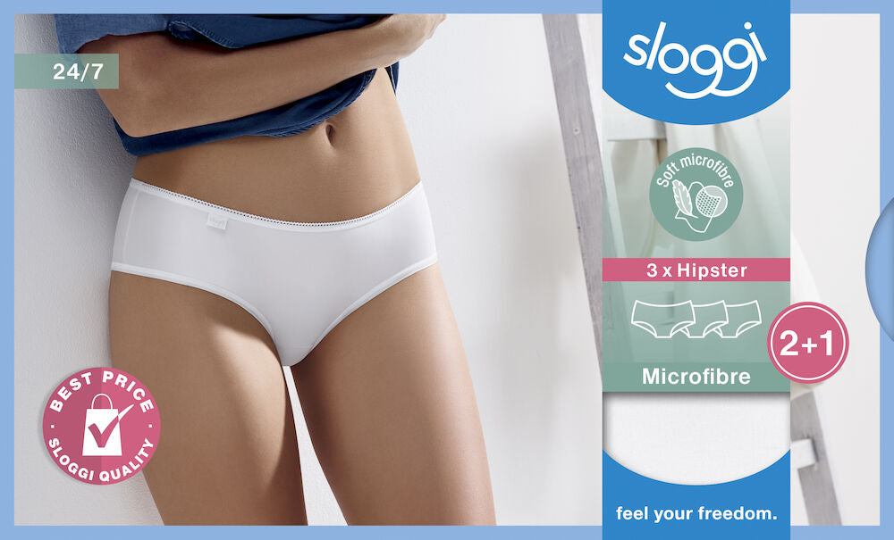 sloggi 24/7 Microfibre Hipster C3P (White)