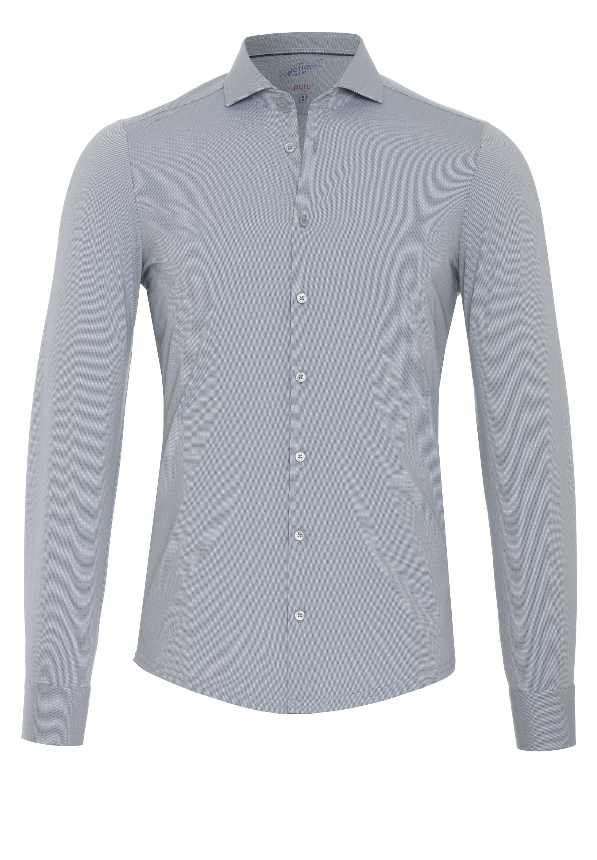 PURE- Functional Hemd Langarm (Uni Grau)